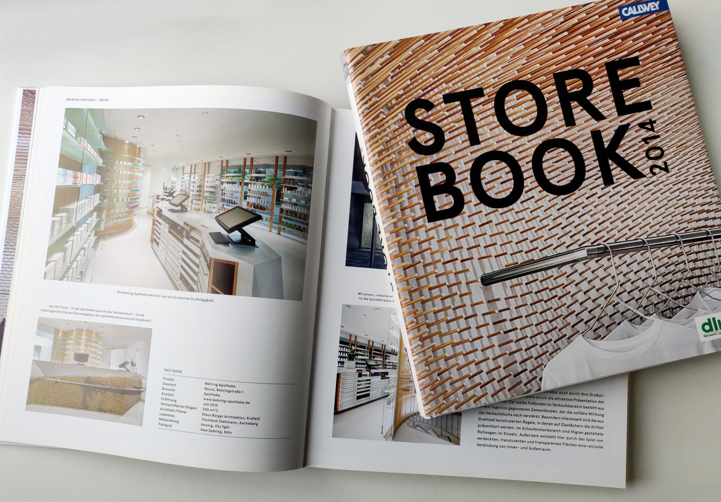 STORE BOOK 2014 mit Materialmuster der Behring Apotheke