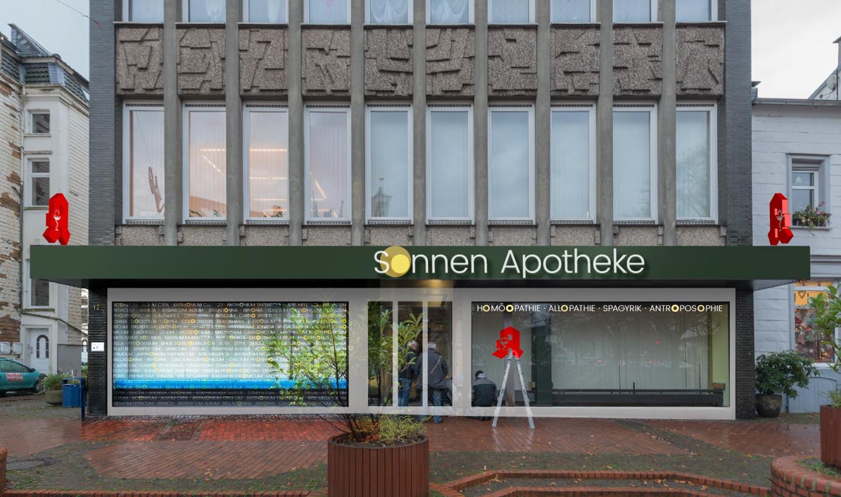 Fotomontage zur neuen Außenwerbung
